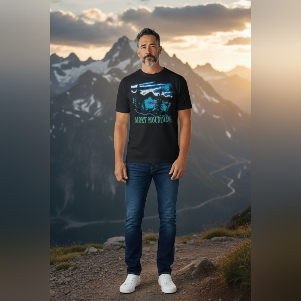 Vtg Smoky Mountain Single Stich Adults Size XL Shirt By Sunshine 1980s